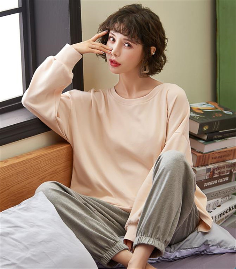 おしゃれをしましょう 韓国ファッション ルームウェア 純綿 パジャマ 外で着用可能 ファッション 綿