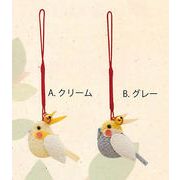 【新登場！安心の日本製！ほっこりかわいい！押し絵の可愛い鳥の根付け】押し絵オカメインコ根付け(2色)