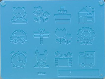 押し型付ねんど板・水色