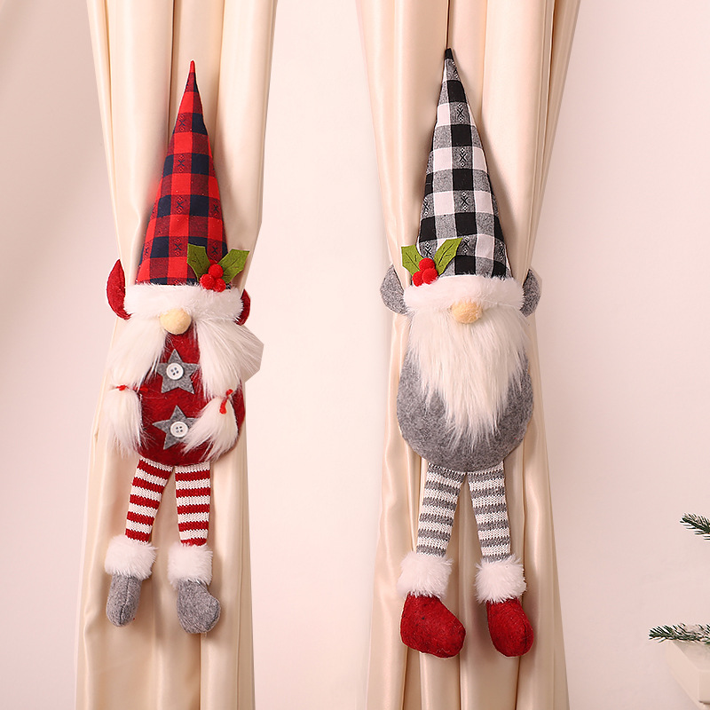 Christmas限定 おもちゃ サンタ カーテンホルダー デコレーション クリスマス用品 装飾 お店飾り 居酒屋用