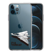 iPhone12 Pro 側面ソフト 背面ハード ハイブリッド クリア ケース 米軍 F-14 トムキャット