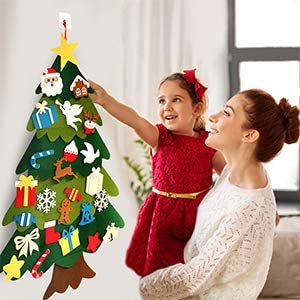 新作クリスマス 飾り 壁掛け フェルトクリスマスツリー オーナメント