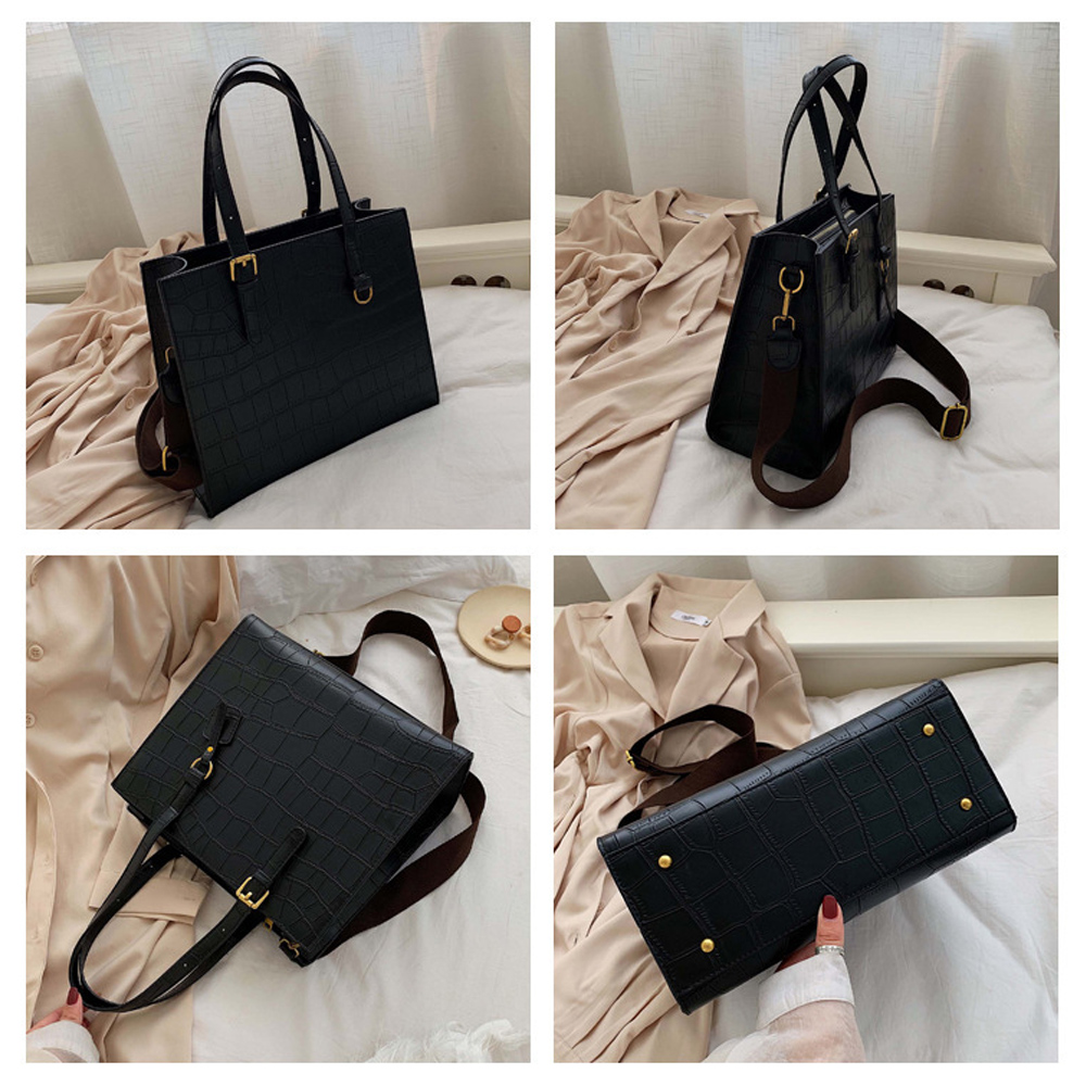 クロコ型押し トートバッグ2wayレディース スクエア ショルダーバッグ 斜め掛け おしゃれ 即納 ファッション雑貨 盛煌商事 株式会社 問屋 仕入れ 卸 卸売の専門 仕入れならnetsea