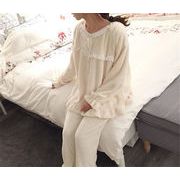 軽く羽織れる万能アウター 韓国ファッション 裏起毛 毛の絨毯 ルームウェア パジャマ スリープスカート