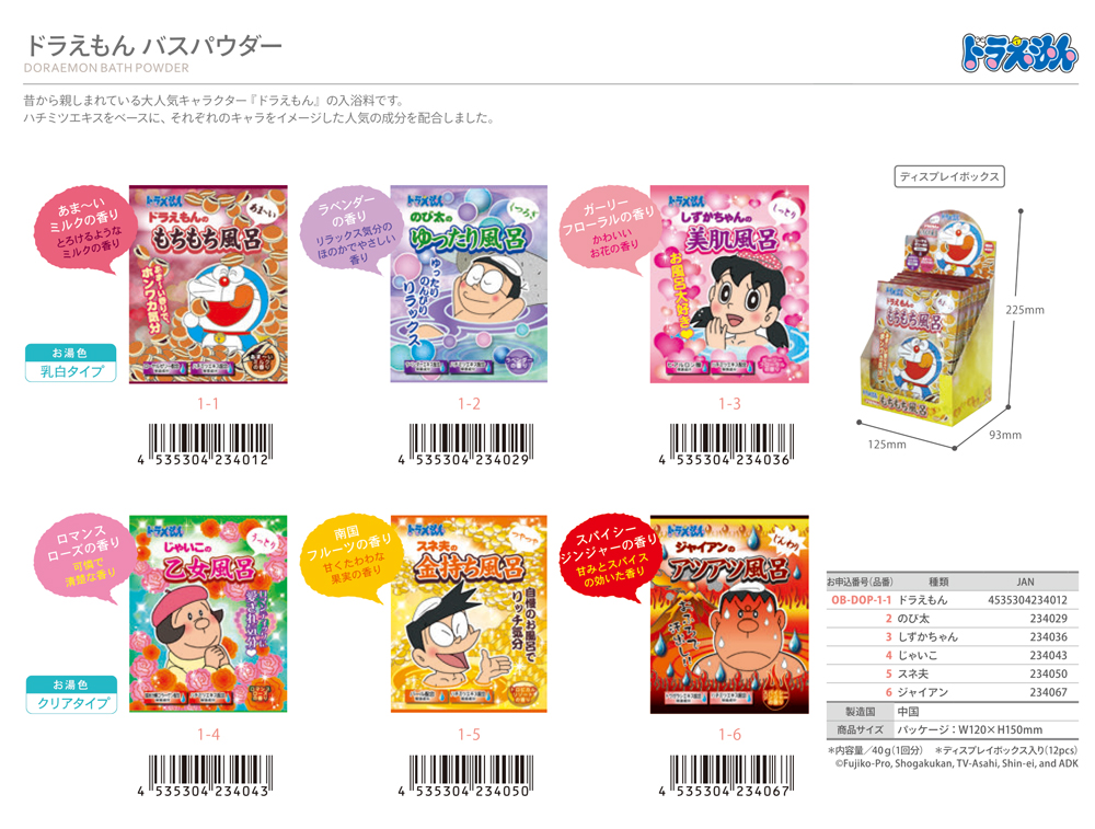 入浴剤 ドラえもん バスパウダー 雑貨 株式会社 トコトコ 問屋 仕入れ 卸 卸売の専門 仕入れならnetsea