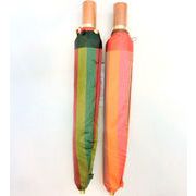 【日本製】【折りたたみ傘】甲州産先染朱子格子日本製2段式折畳傘