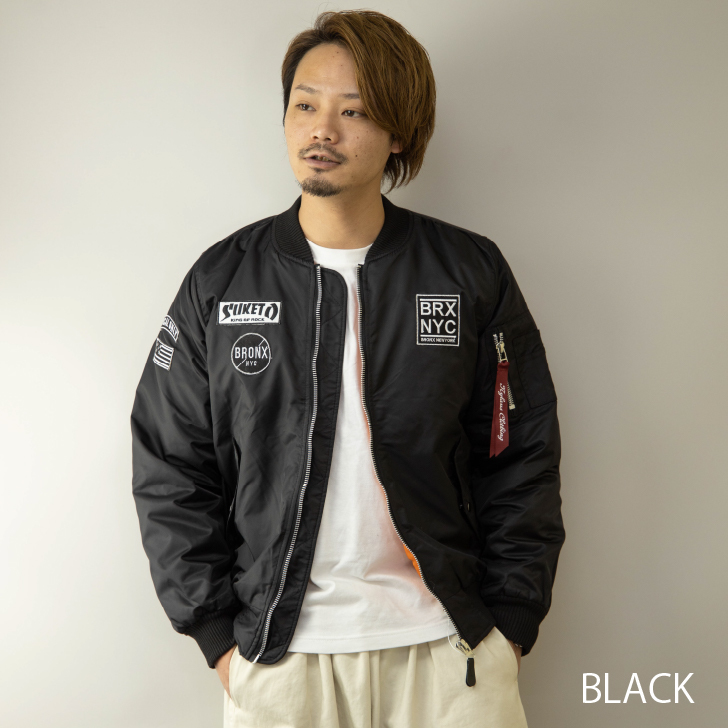 Ma 1 メンズ 中綿 ワッペン エムエーワン ミリタリージャケット フライトジャケット アパレル 佐藤正 株式会社 問屋 仕入れ 卸 卸売の専門 仕入れならnetsea