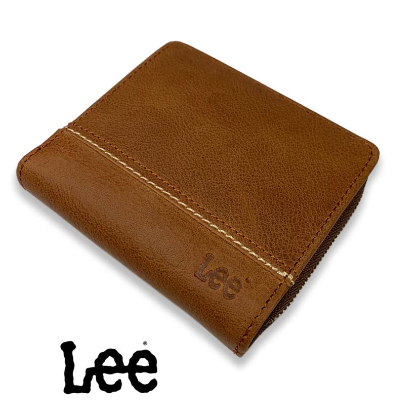 全4色】 Lee リー ステッチデザイン 二つ折り財布 ラウンドファスナー