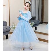 韓国ファッション 子供服 お姫様ドレス バースデードレス  プリンセススタイル レーヨン スパンコール