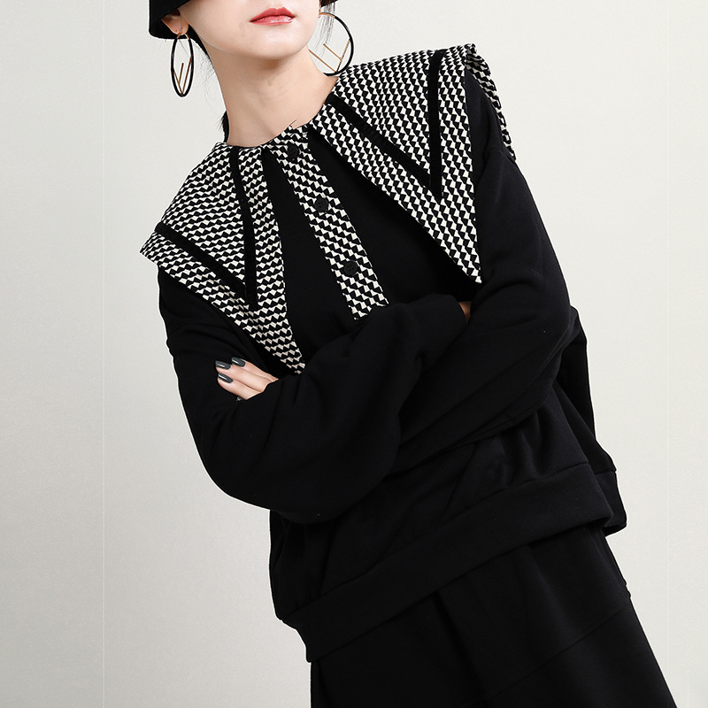 個性派ファッションオシャレトレーナ切替ゆったりトップスレディース通学通勤 アパレル 株式会社 ハイスター 問屋 仕入れ 卸 卸売の専門 仕入れならnetsea