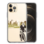 iPhone12 Pro 側面ソフト 背面ハード ハイブリッド クリア ケース スポーツサイクリング　男子2