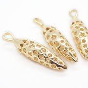 韓国風デザイン【18.ストーン入り唐辛子チャーム】1個　メタルチャーム 唐辛子 唐辛子ストラップ