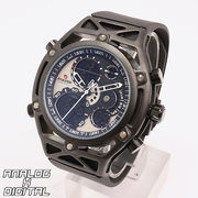 アナデジ デジアナ HPFS9520-BKSV アナログ&デジタル クロノグラフ ダイバーズウォッチ風メンズ腕時計