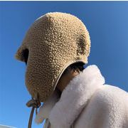 sweet系 子羊の髪 耳の保護 キャップ  トレンド 百掛け 暖かい 冷たい 防風 かわいい ライフェン帽子