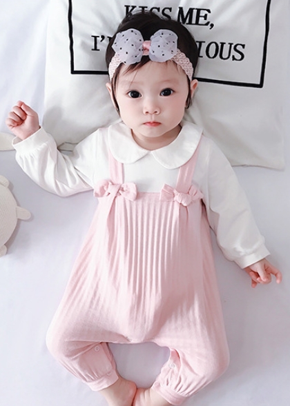 ベビー服 赤ちゃん服 ロンパース カジュアル 春秋 かわいい リボン キッズおしゃれ 着ぐるみ 新生児 アパレル 個人事業主 青井屋 問屋 仕入れ 卸 卸売の専門 仕入れならnetsea