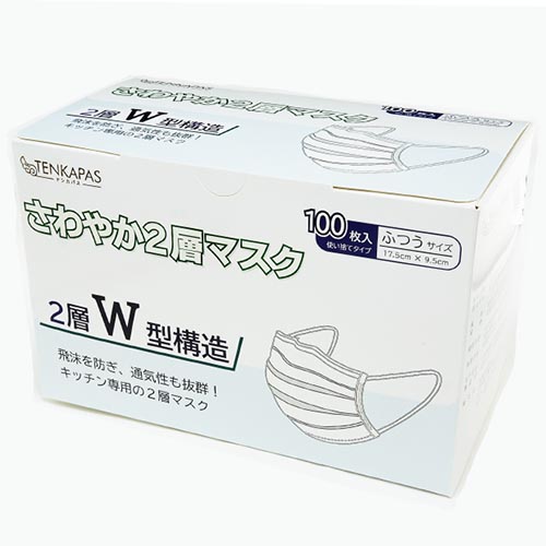 TENKAPAS 2層マスク 5000枚 (1箱100枚入×50箱) レギュラーサイズ m