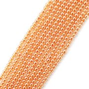 連　ゴールデンオーラ　 丸　 4mm　ラウンド　オーラクォーツ　オレンジ　加工水晶　ブレスレットパーツ