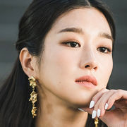 クラシック ピアス イアリング アクセサリー ロングタイプ 925シルバー 韓国ファッション