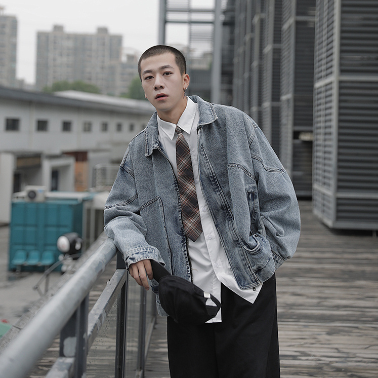 ジャンバー 春秋 新作 アウター ゆったり 上着 デニム メンズ 韓国ファッション トップス アパレル エスペランス 合同会社 問屋 仕入れ 卸 卸売の専門 仕入れならnetsea