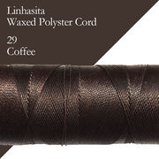ワックスコード LINHASITA社製 コーヒー/太さ0.75mm 長さ約210m/ ロウ引き紐 #29