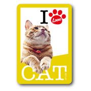 PET-07/I LOVE CAT!ステッカー07 猫好きの方に！ 猫 ねこ ネコ CAT 猫ステッカー PET 愛猫 ペット