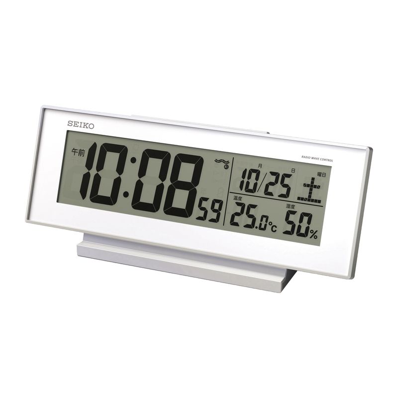 （価格変更）（上代改定）セイコー 温・湿度表示付電波目覚まし時計 SQ762W