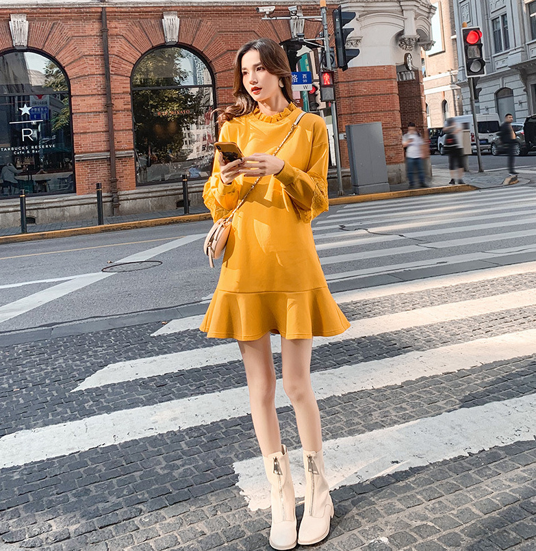 激安セール 長袖 ワンピース 秋冬 韓国スタイル 新作 ジャージー スカート レディース アパレル 香山 株式会社 問屋 仕入れ 卸 卸売の専門 仕入れならnetsea