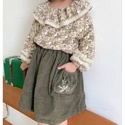 2021春夏新作 キッズ 女の子 コーデュロイ スカート カジュアル 刺繍 ファッション 新品