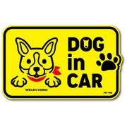 PET-059/DOG in CAR/ウェルシュ・コーギー 02/DOG STICKER ドッグステッカー 車 犬 イラスト
