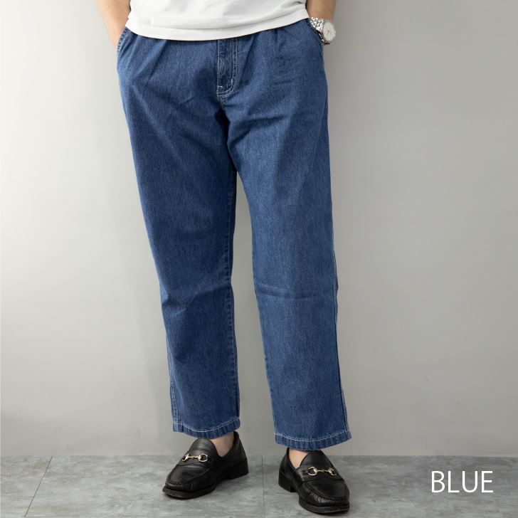 21新作 デニムパンツ メンズ ワイドテーパード タック ユーズド加工 ケミカルウォッシュ ジーンズ アパレル 佐藤正 株式会社 問屋 仕入れ 卸 卸売の専門 仕入れならnetsea