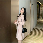 柔らかい履き心地 韓国ファッション 春夏 新作 韓国版 スクエアネック 単体ボタン ハイウエスト