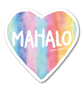 ハレイワハッピーマーケット ステッカー ハート MAHALO HHM018 おしゃれ ハワイ
