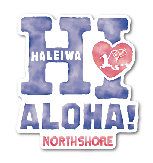ハレイワハッピーマーケット ステッカー HI ALOHA! Lサイズ HHM101 おしゃれ ハワイ