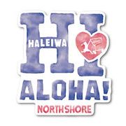 ハレイワハッピーマーケット ステッカー HI ALOHA! Lサイズ HHM101 おしゃれ ハワイ
