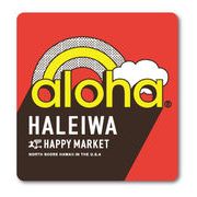 ハレイワハッピーマーケット ステッカー aloha レトロ レッド HHM051 おしゃれ ハワイ