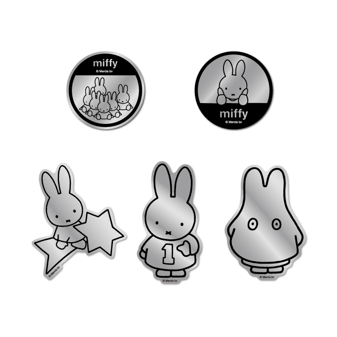 全5種セット】 miffy ミッフィー シルバー 鏡面 キャラクター