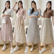 大人の魅力高まる スカート 春夏 ロング丈 スリム効果 レディース 韓国ファッション ボトムス