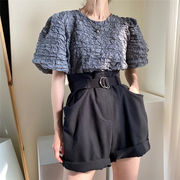 激安セール しわ ゆったりする 百掛け 半袖  シャツ トップス  sweet系