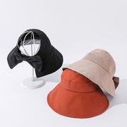 春夏　帽子　紫外線対策　リボン　韓国風　レディースファッション