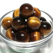 【置き石】丸玉 15mm タイガーアイ (3A)