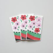 【新登場！伝統技法、型染めで一色ずつ職人が手摺りで製作しました！】手摺り型染めぽち袋 花札桜