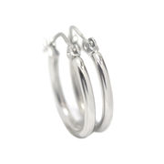 【新改良】サージカルステンレス ピアス 2φ18mm パイプピアス シルバー