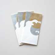 【新登場！伝統技法、型染めで一色ずつ職人が手摺りで製作しました！】手摺り型染め金封 満月に波