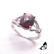 [BUTTERFLY]バタフライ SV925/AG925 天然石スタールビー リング 0.36CT shinkai-3 9号de-93-bu-03