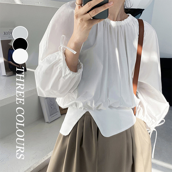 【Women】2021年春夏新作 韓国風レディース服 トップス 無地 体型カバー 夏 ファッション