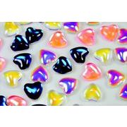 A級ガラス製高輝度/ハートデコパーツ/トレンドパーツ　アソートペアセット