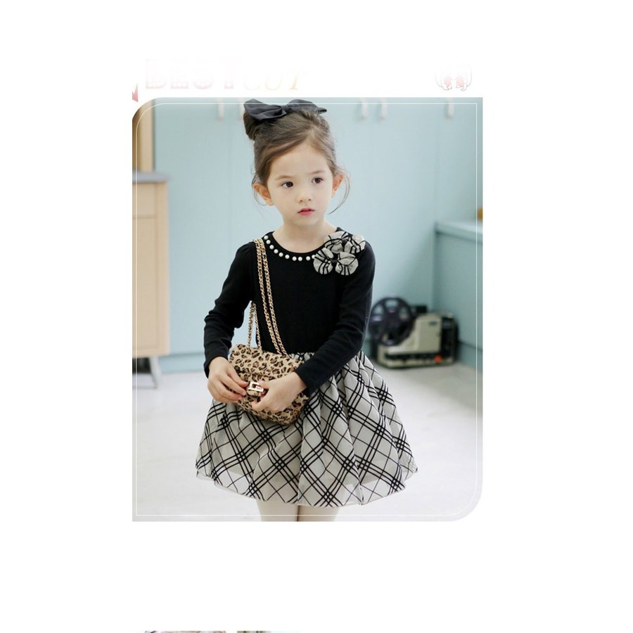 韓国子供服 ワンピース フォーマル キッズドレス チュールワンピース 長袖 リボン アパレル 個人事業主 グッズワン 問屋 仕入れ 卸 卸売の専門 仕入れならnetsea