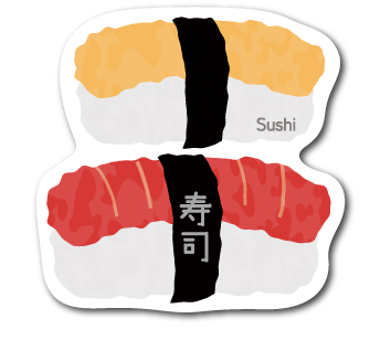 JAPANステッカー 寿司 Sushi Sサイズ 日本 JPS028 インバウンド お土産 グッズ