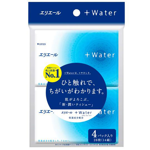 大王製紙 エリエール +Water ポケット（14組×4パック）