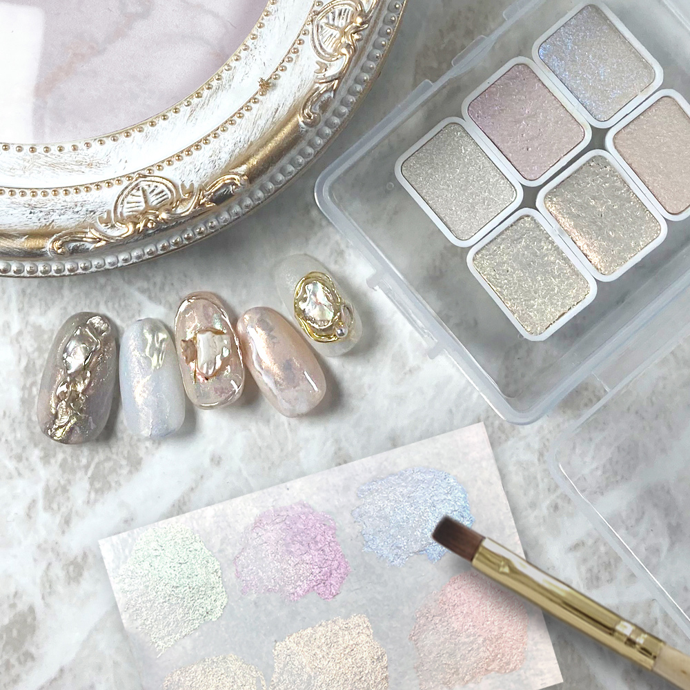 メタリックパール入り 水彩パレット 全５種 ニュアンスネイル 大理石ネイル 水彩アート 美容 健康 Only Sweet Nail 問屋 仕入れ 卸 卸売の専門 仕入れならnetsea